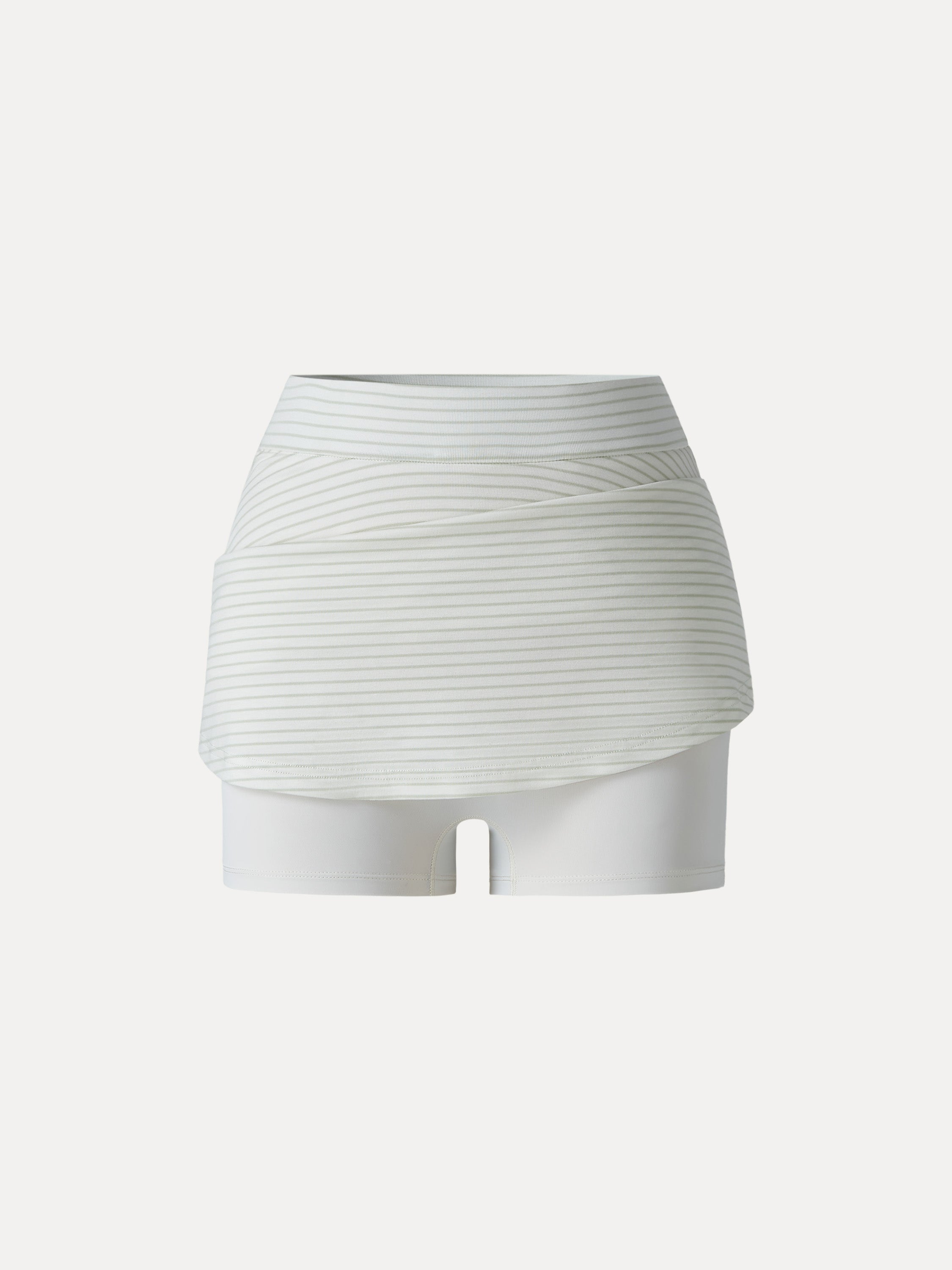Striped Circle Flare Pull-On Skort