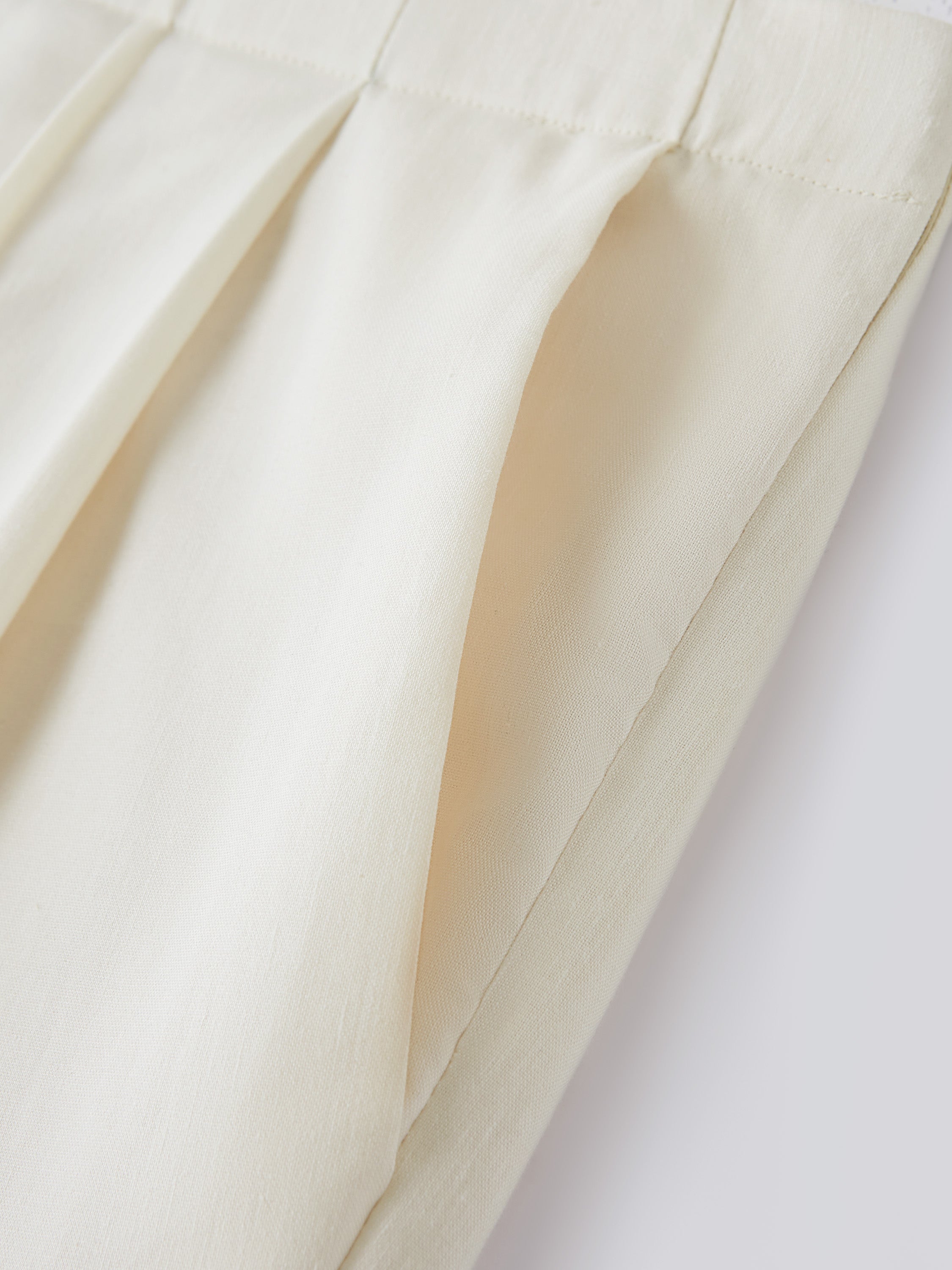 Lyocell-Linen Pintuck Wide Leg Vacay Pant