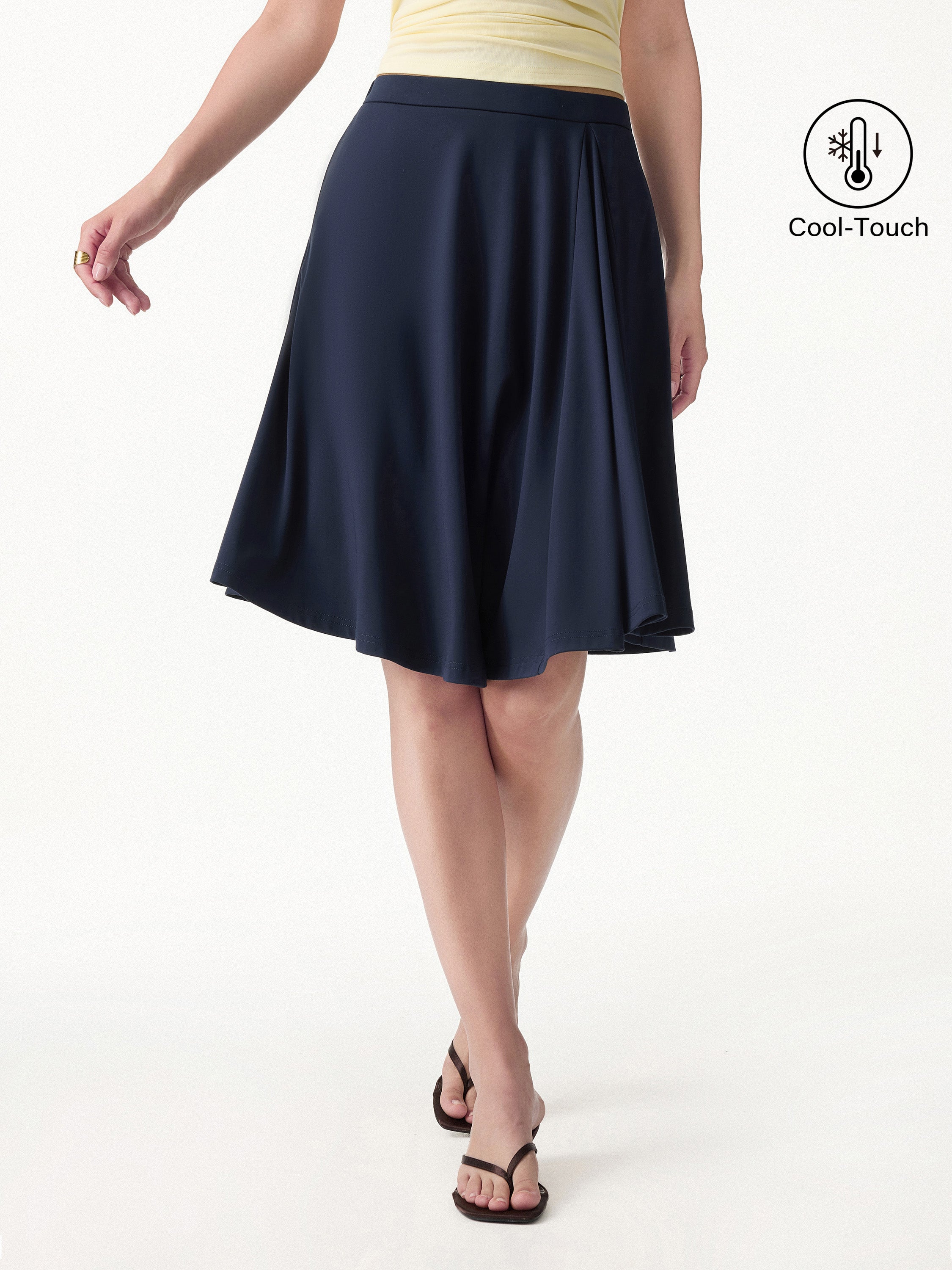 CoolTouch Ponte Circle Skirt with Pockets