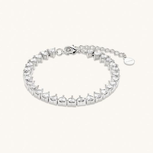 Amore Tennis Bracelet – Silver by Léon Varel