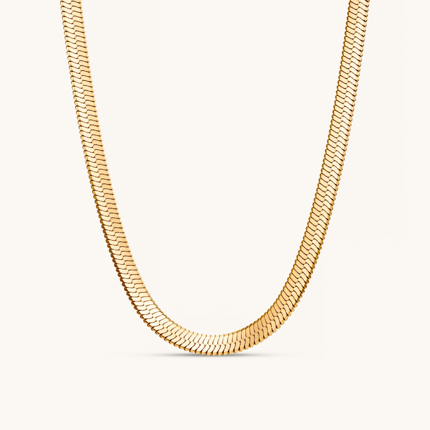 Bold Herringbone Necklace – Gold by Léon Varel