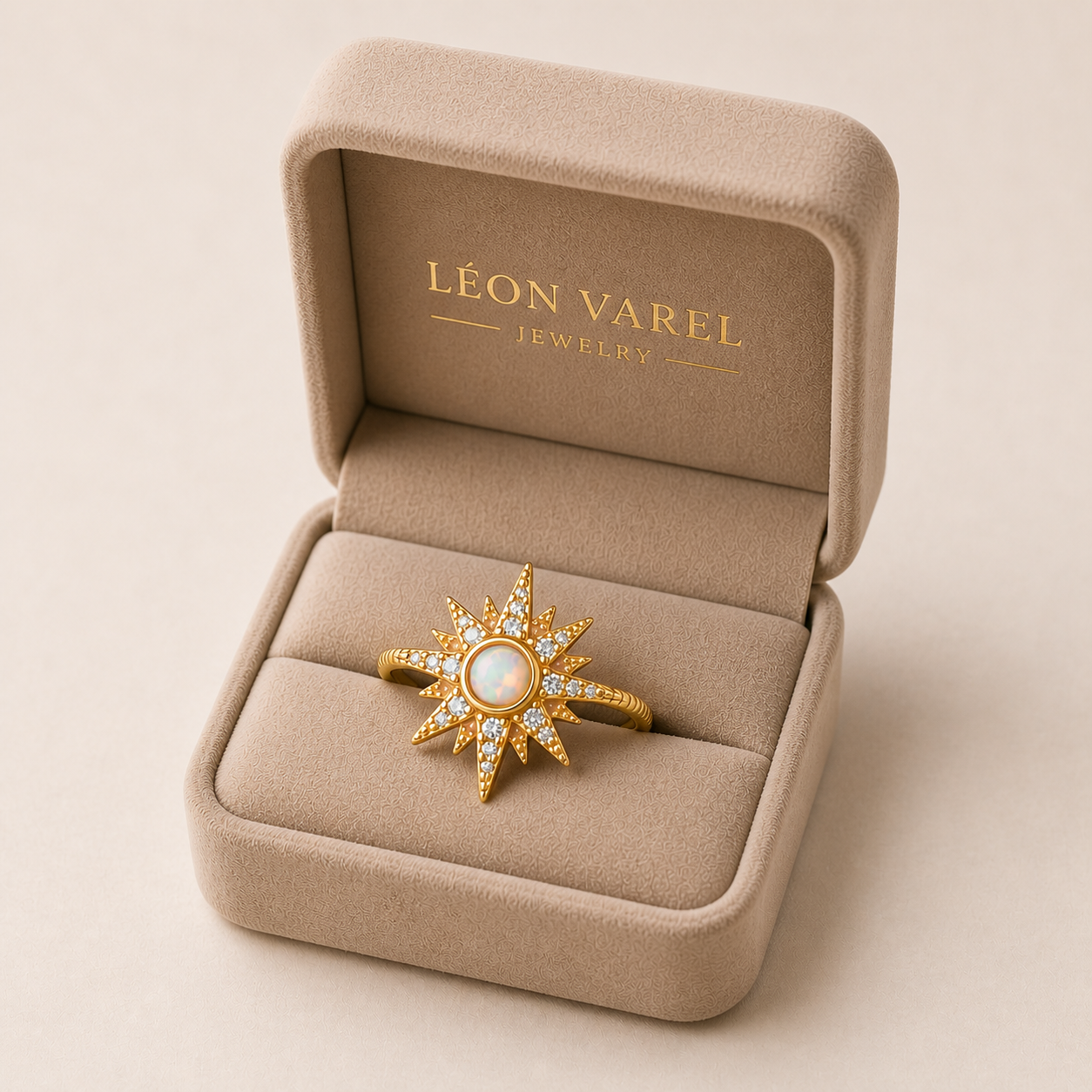 Léon Varel 18K Gold Plated North Star Ring