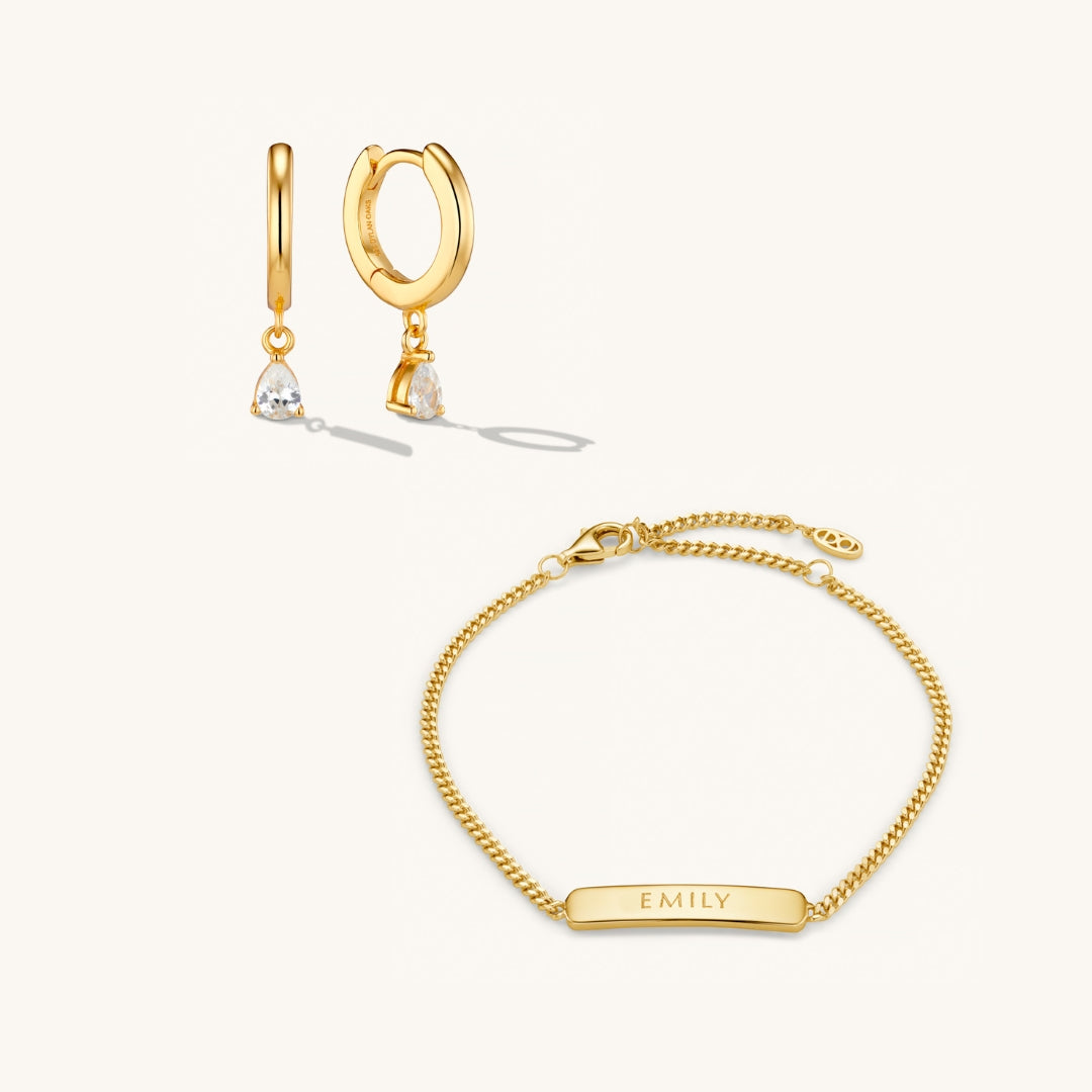 Engraved Crystal Set – Gold by Léon Varel