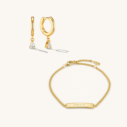 Engraved Crystal Set – Gold by Léon Varel