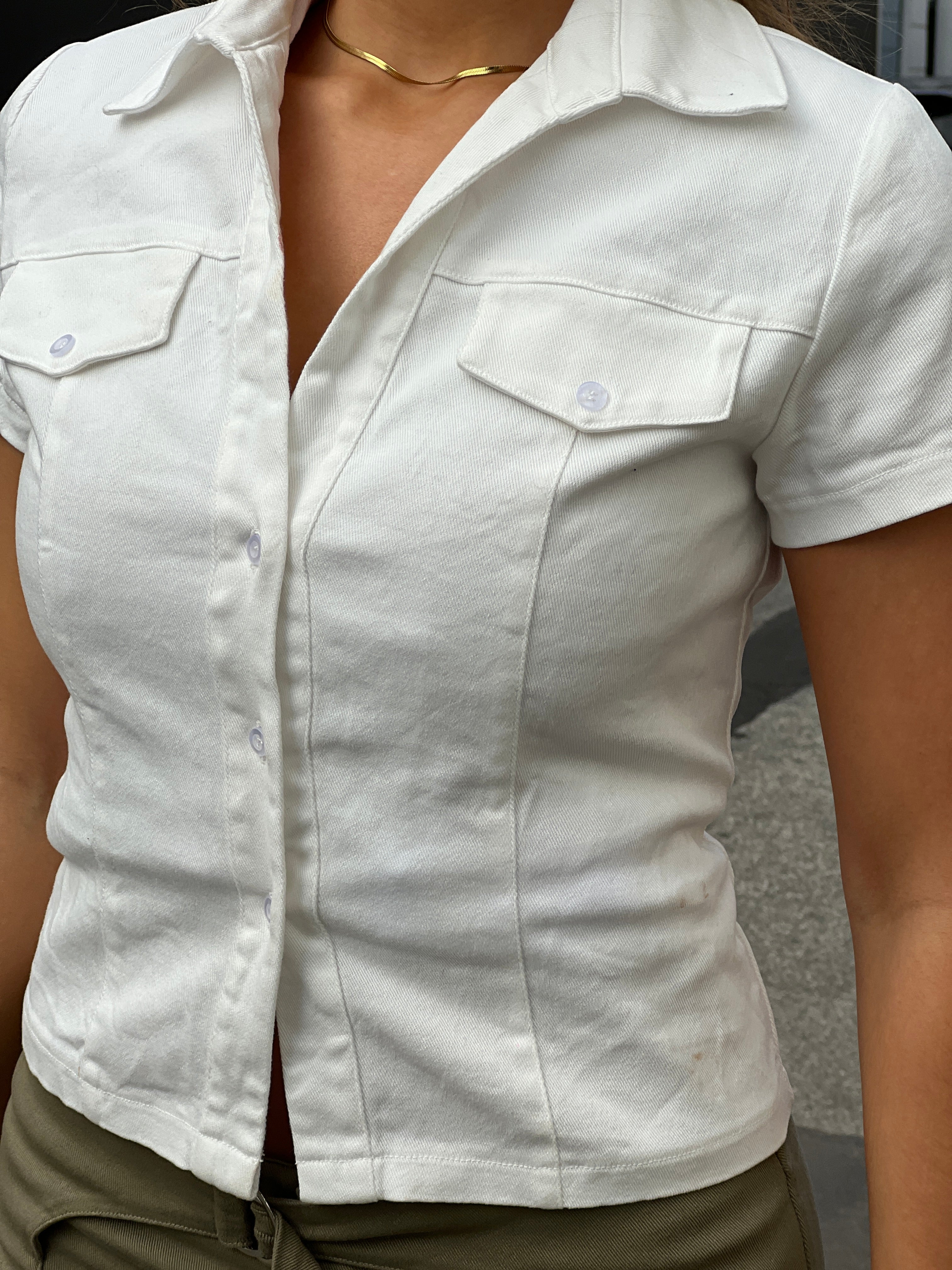 Elara fitted top - White