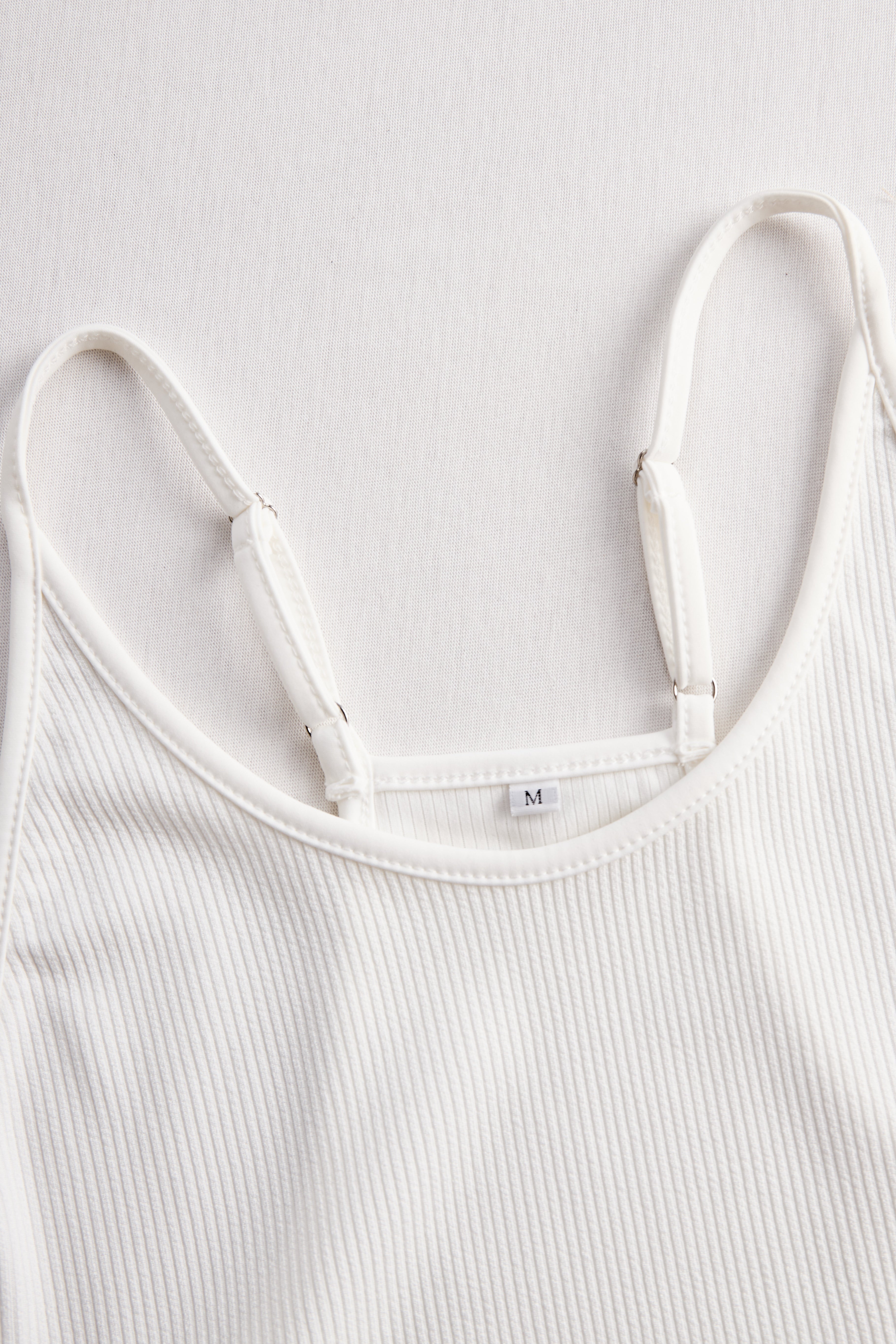 Léon Varel White Ribbed Skater Mini Dress