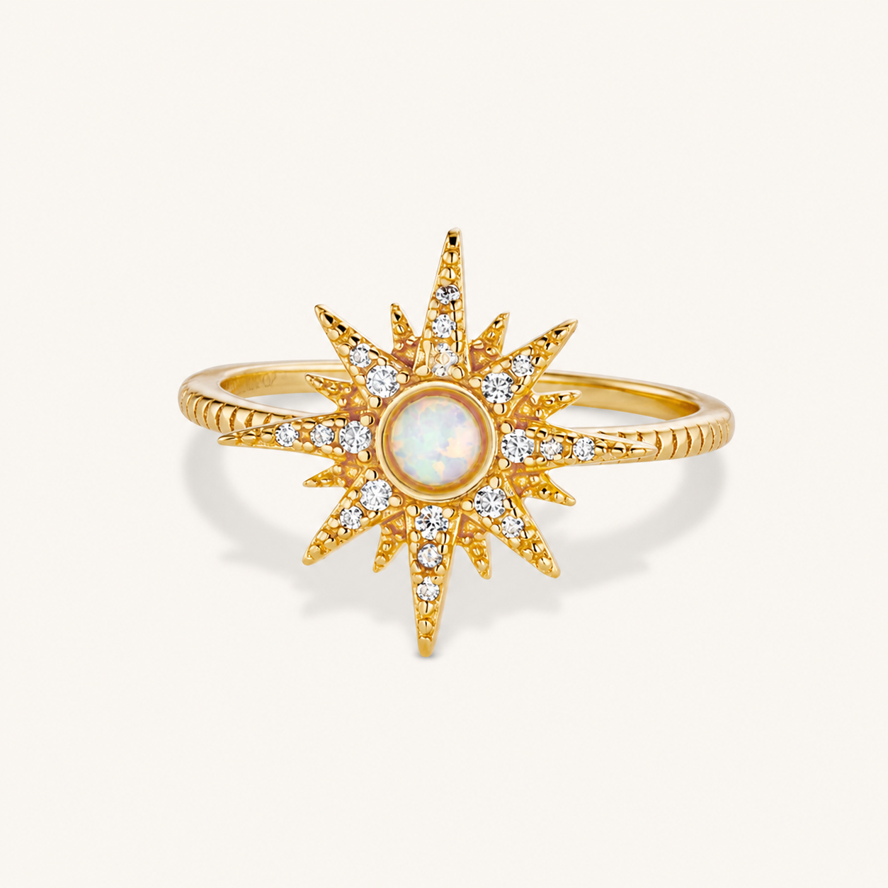 Léon Varel 18K Gold Plated North Star Ring