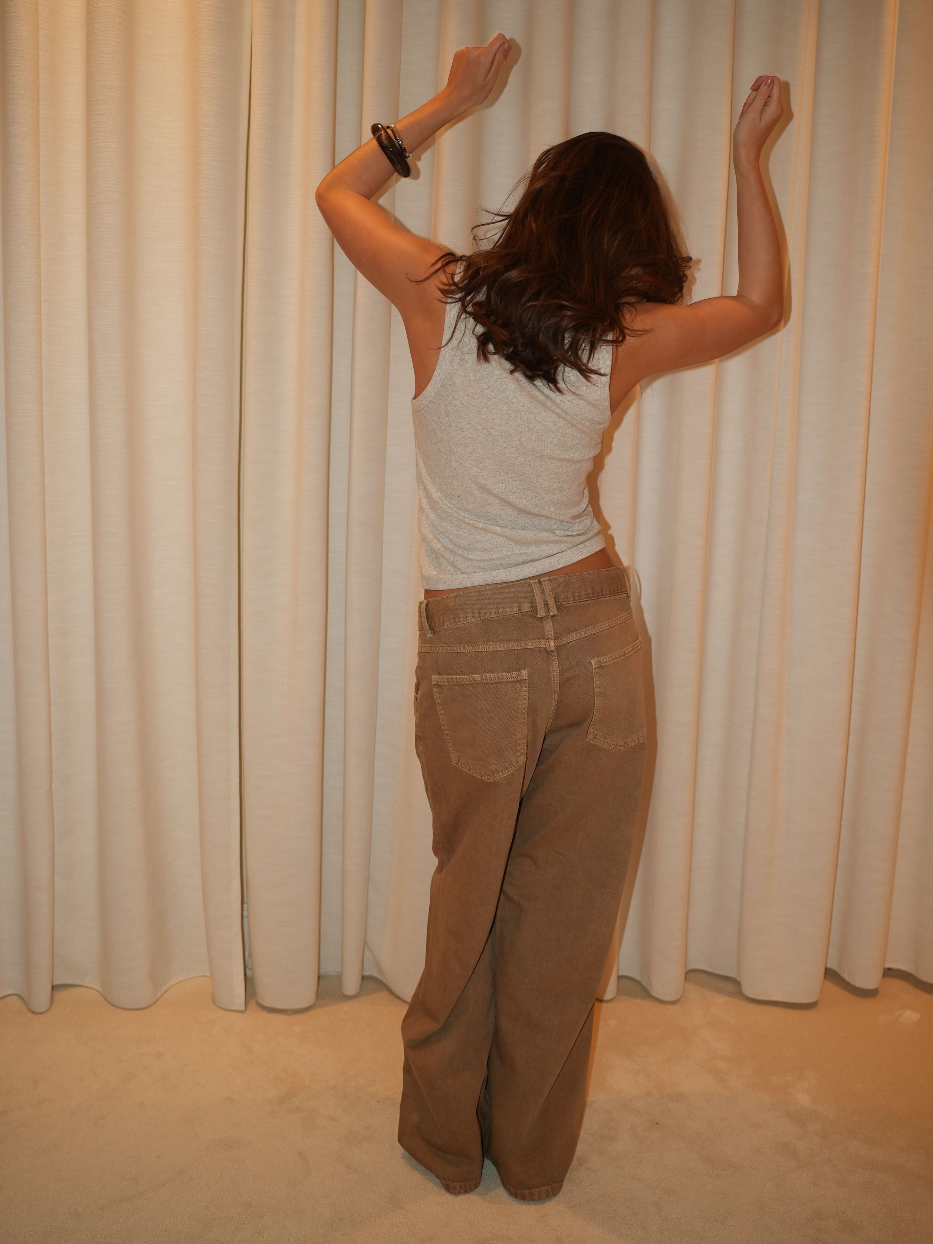 Othilie yoke jeans - Brown