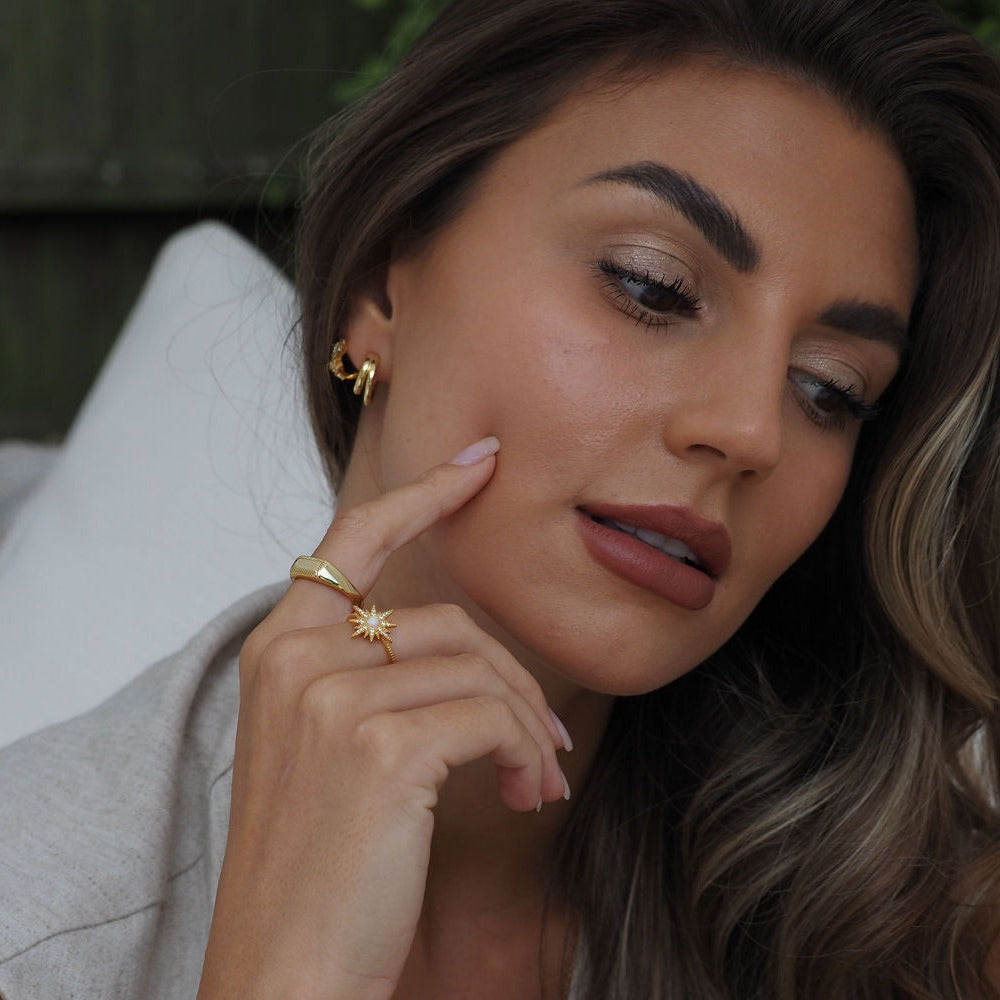 Léon Varel 18K Gold Plated North Star Ring