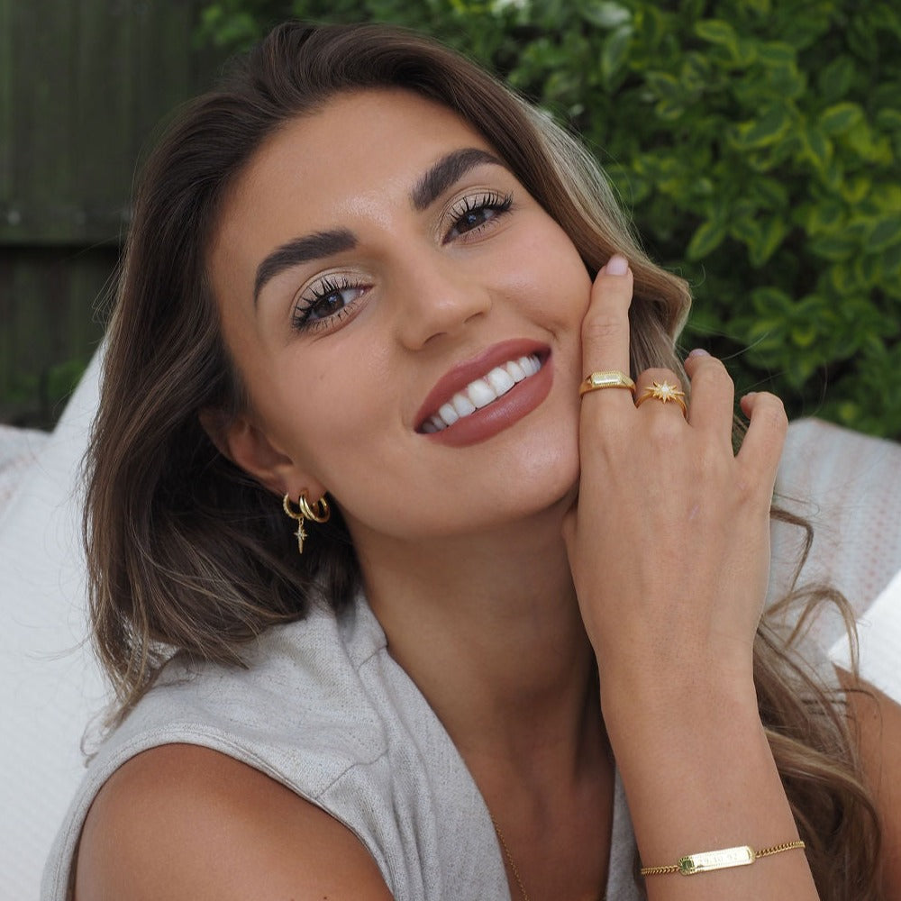 Léon Varel 18K Gold Plated North Star Ring