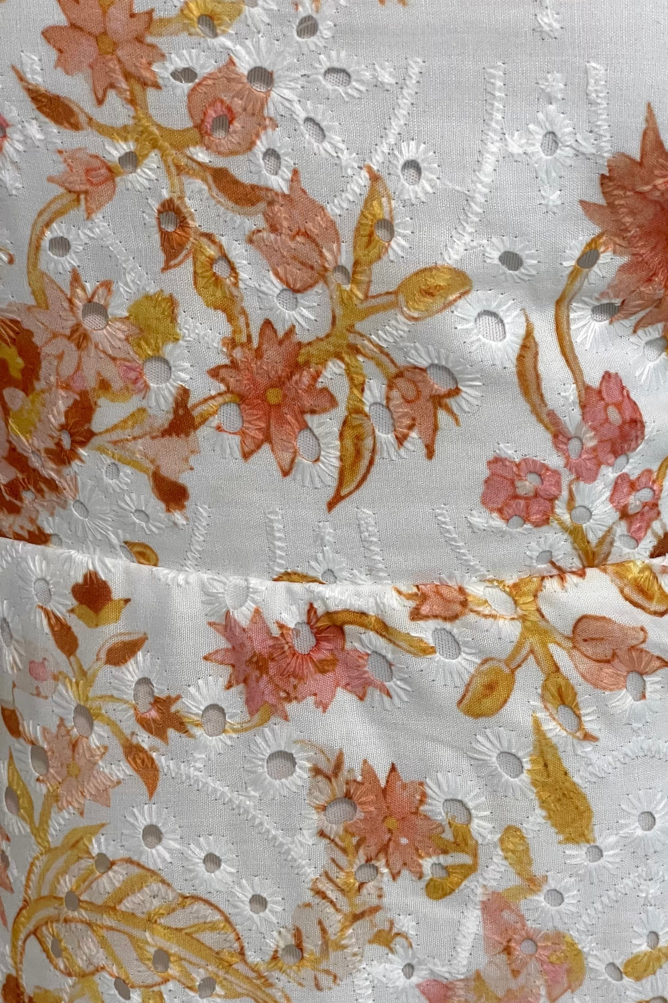 Orla Broderie Anglaise Floral Border Maxi Dress