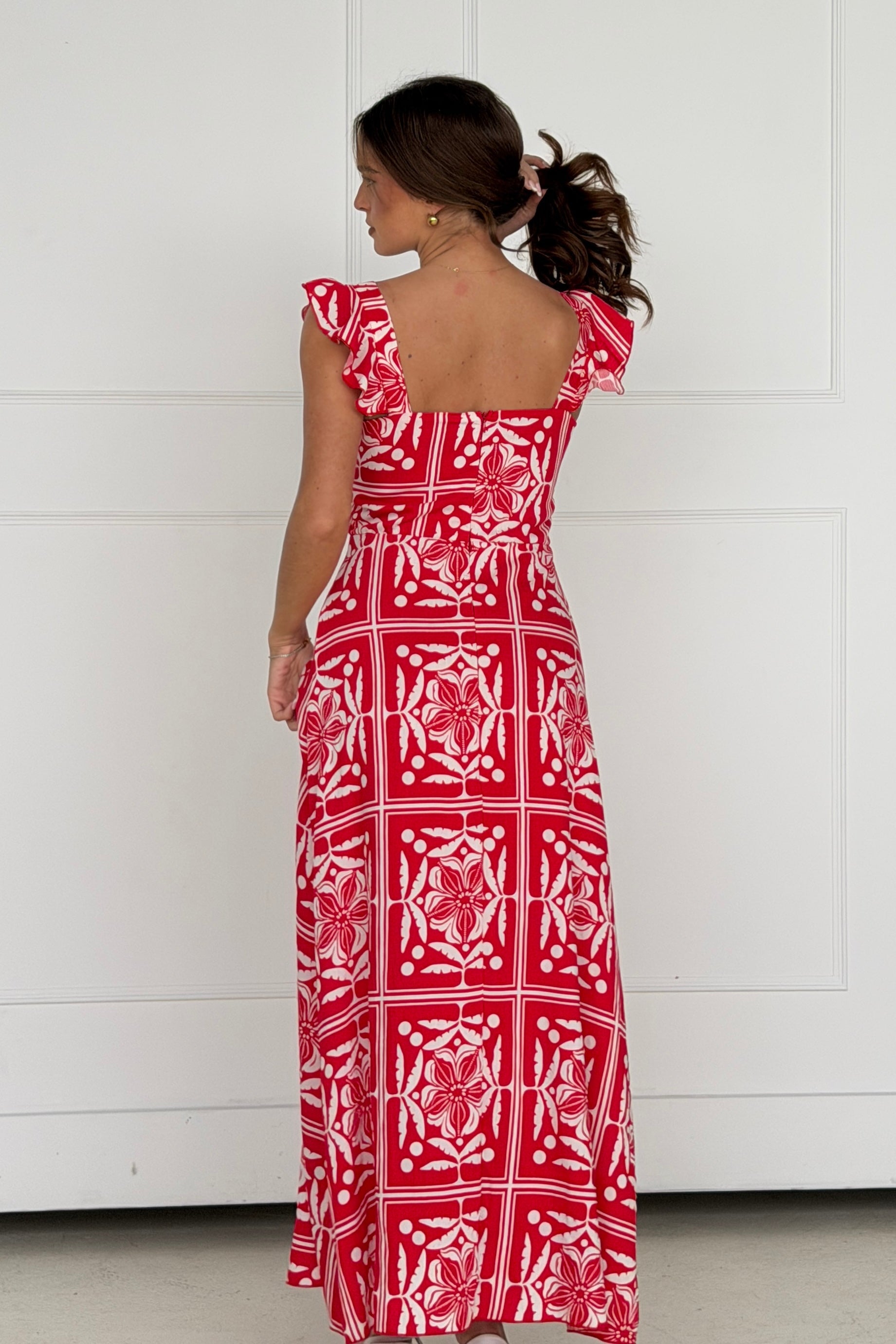 Orla Maxi Dress Red Print