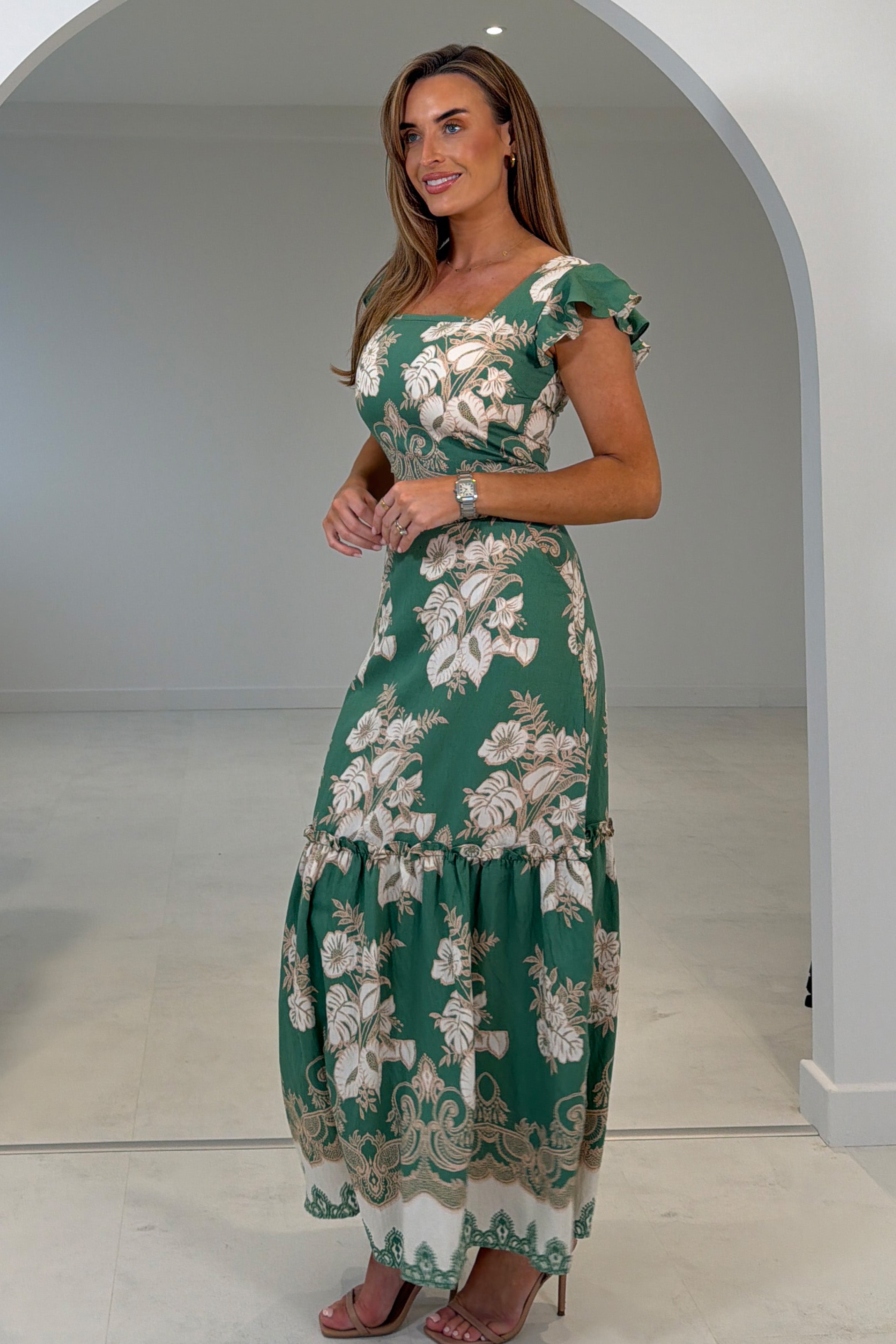 Blossom Green Floral Print Top