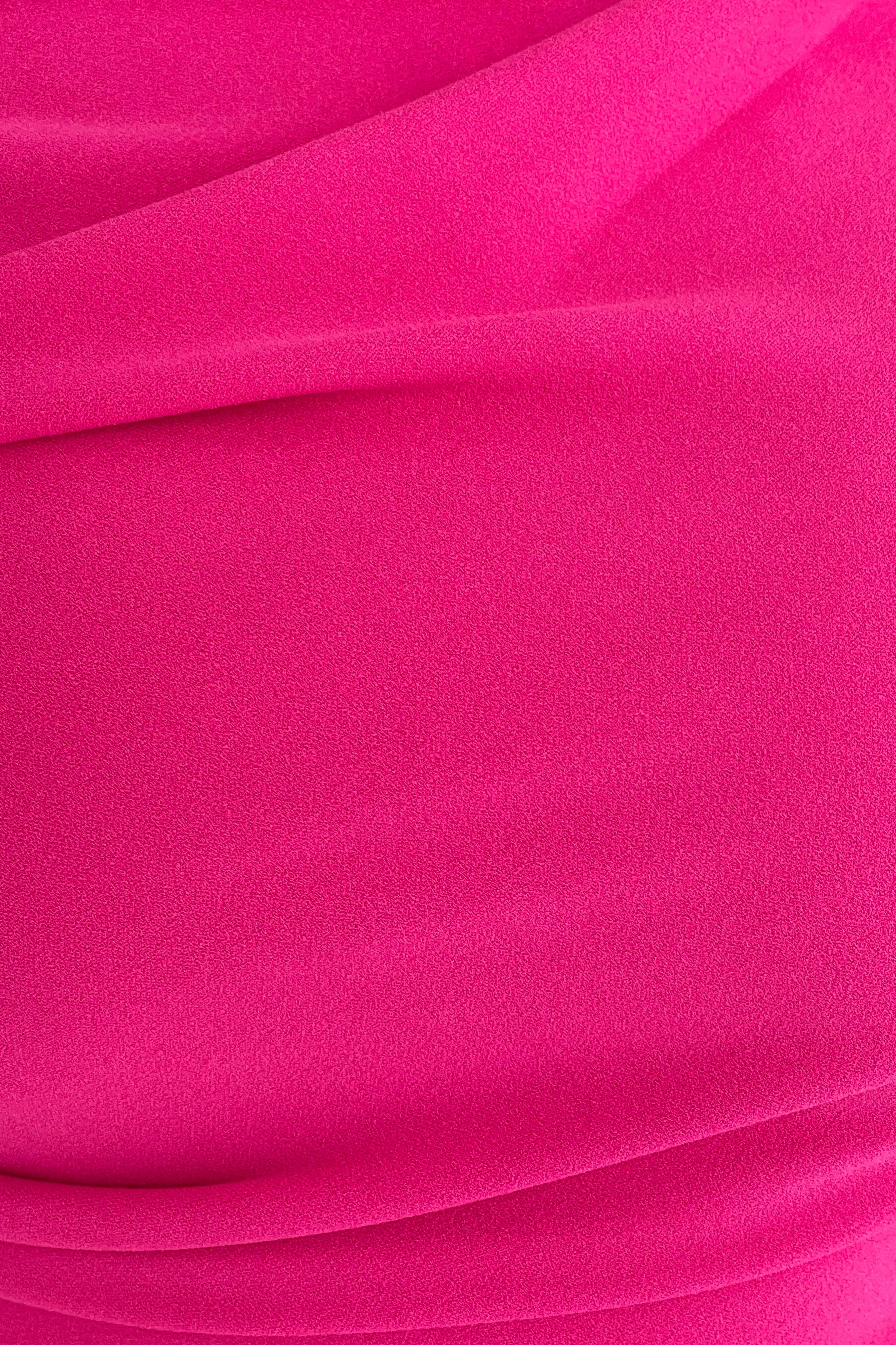 Donna Asymmetric Neckline Jumpsuit Magenta