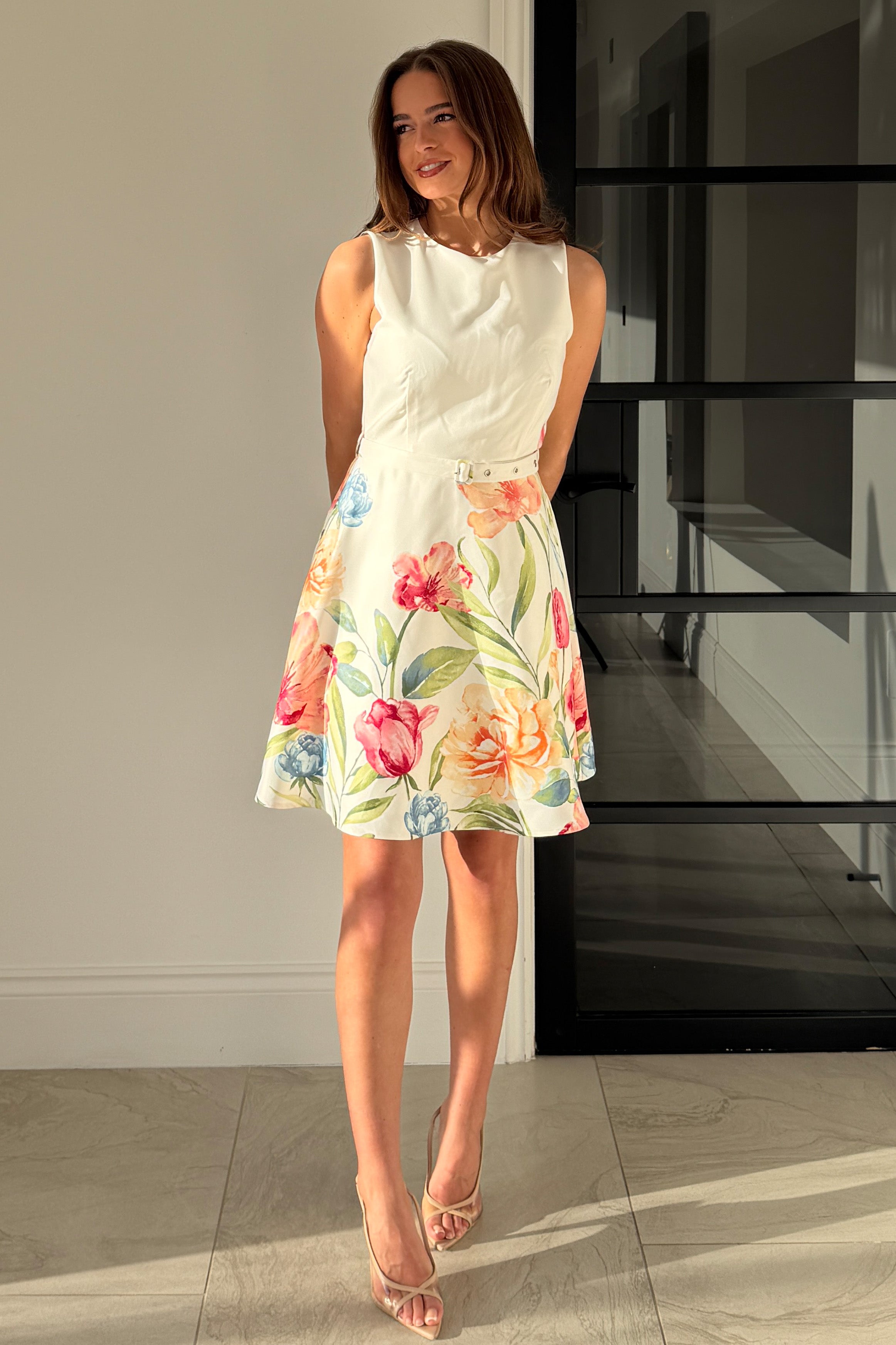 Tabea Belted Mini Dress Print