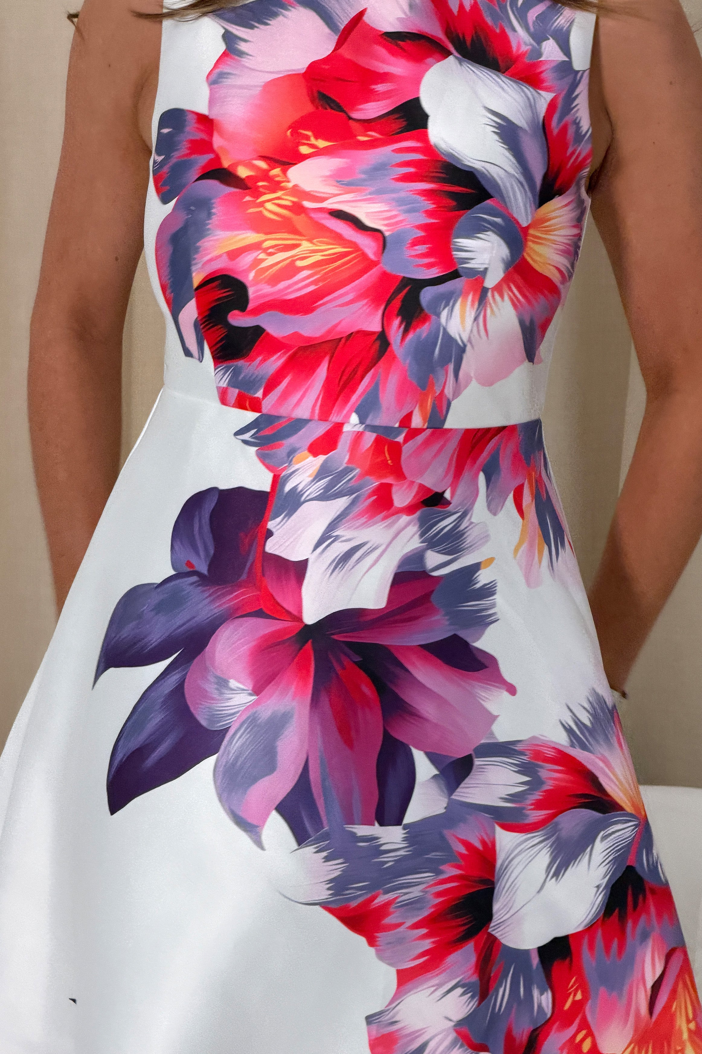 Spring Floral Maxi Dress Print
