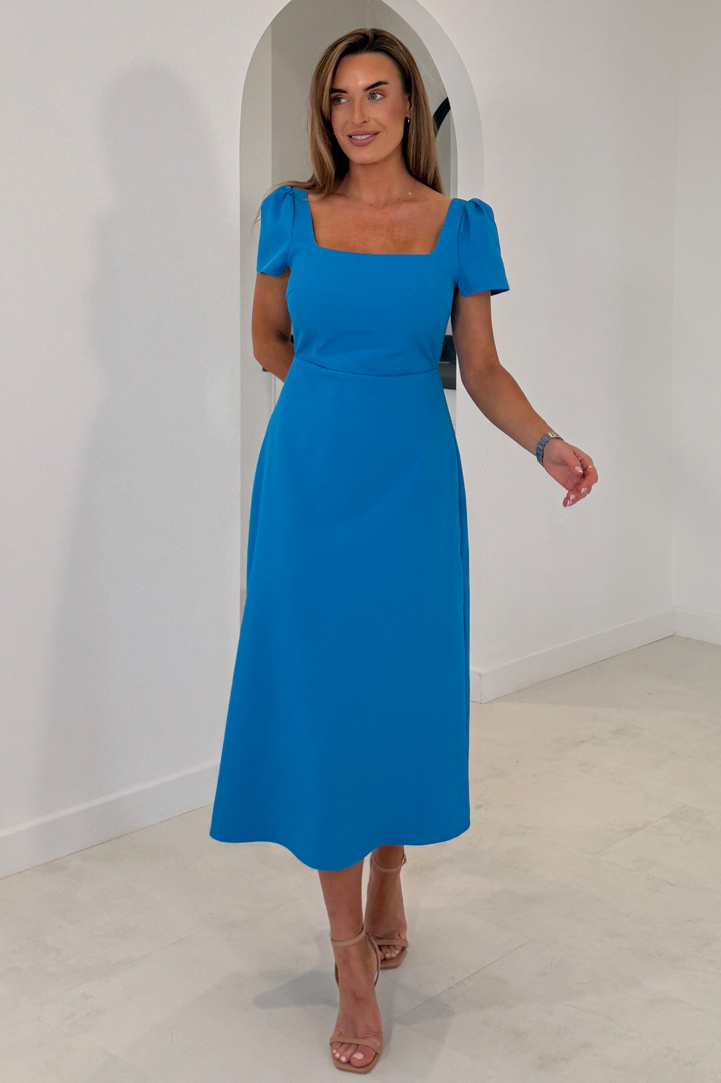 Valentina Midi Dress Blue