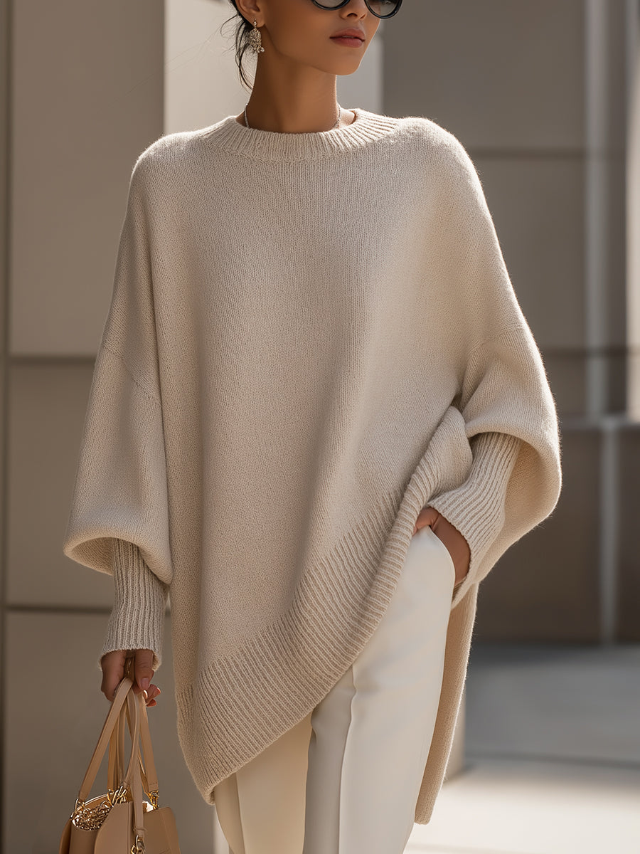 Léon Varel Oversized Knit Poncho Sweater