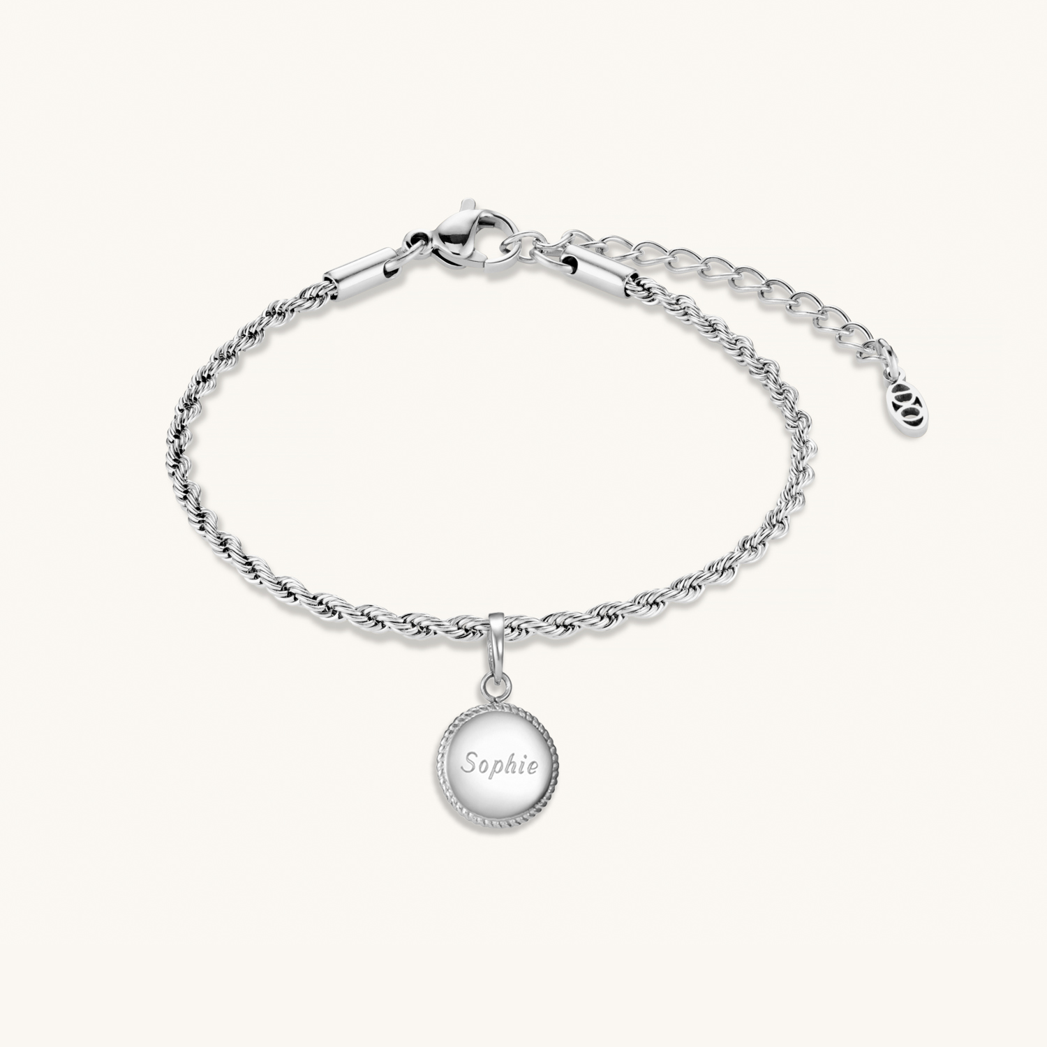 Beaded Circle Bracelet – Silver by Léon Varel