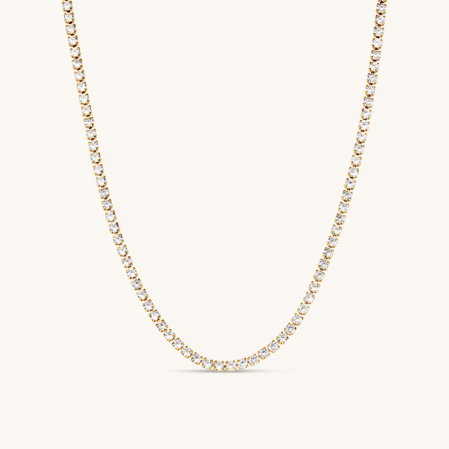 Tennis Necklace – Gold by Léon Varel