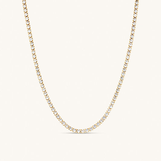 Tennis Necklace – Gold by Léon Varel