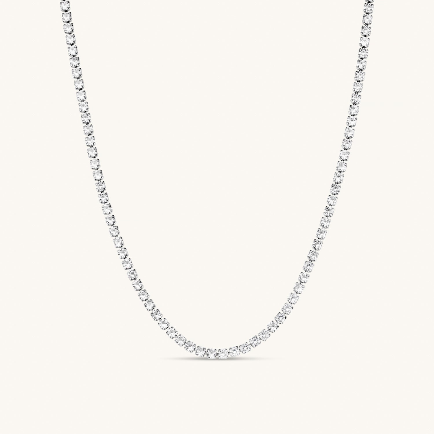 Tennis Necklace – Silver by Léon Varel