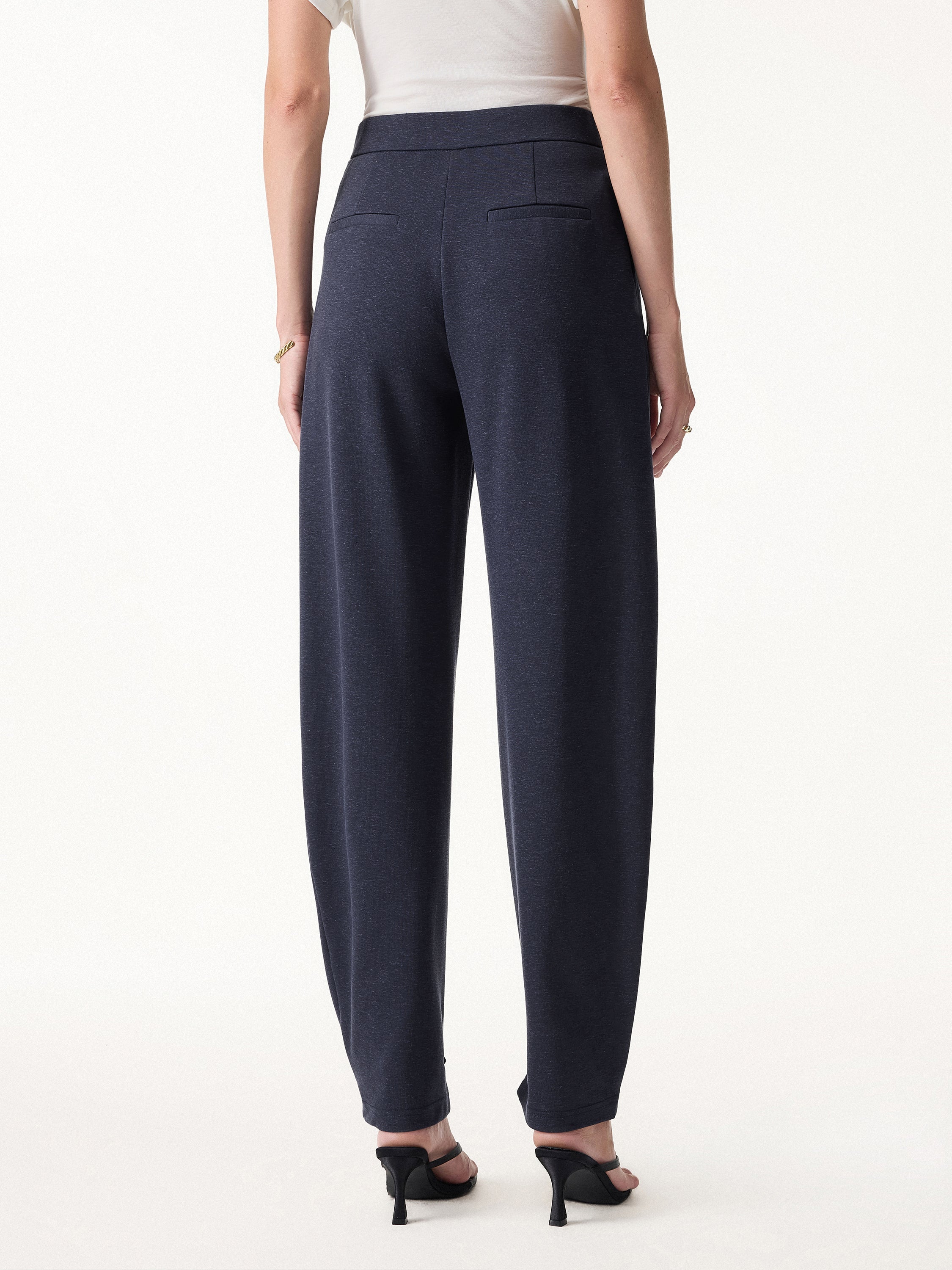Linen-Like Breathable Barrel Leg Pant