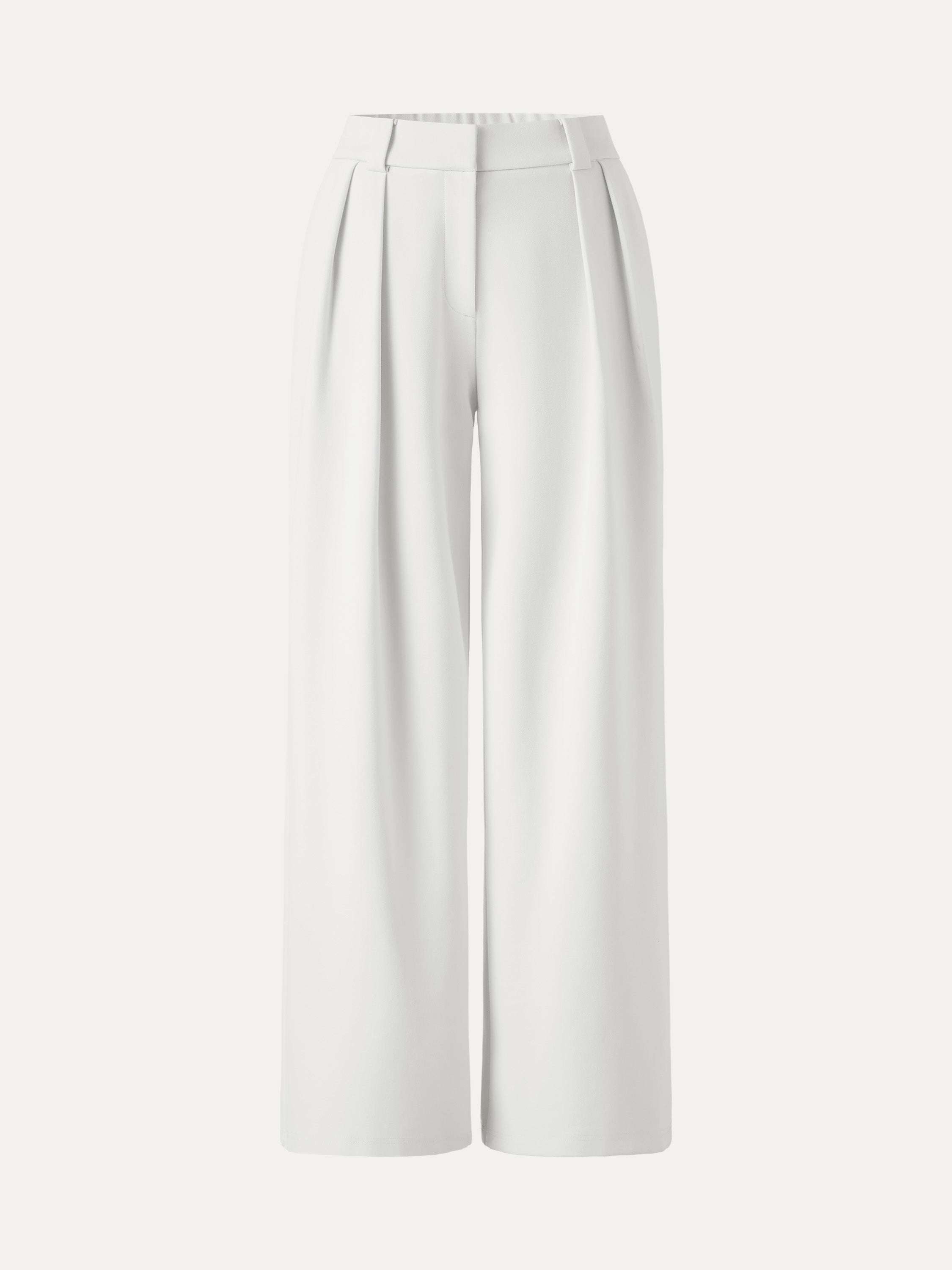 4-Way Stretch Drapey Mid Rise Wide Leg Work Pant