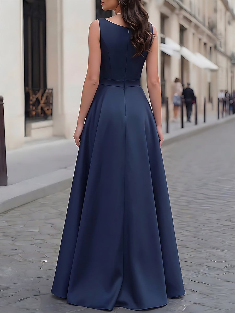 Léon Varel Contrast Panel V-Neck Maxi Dress