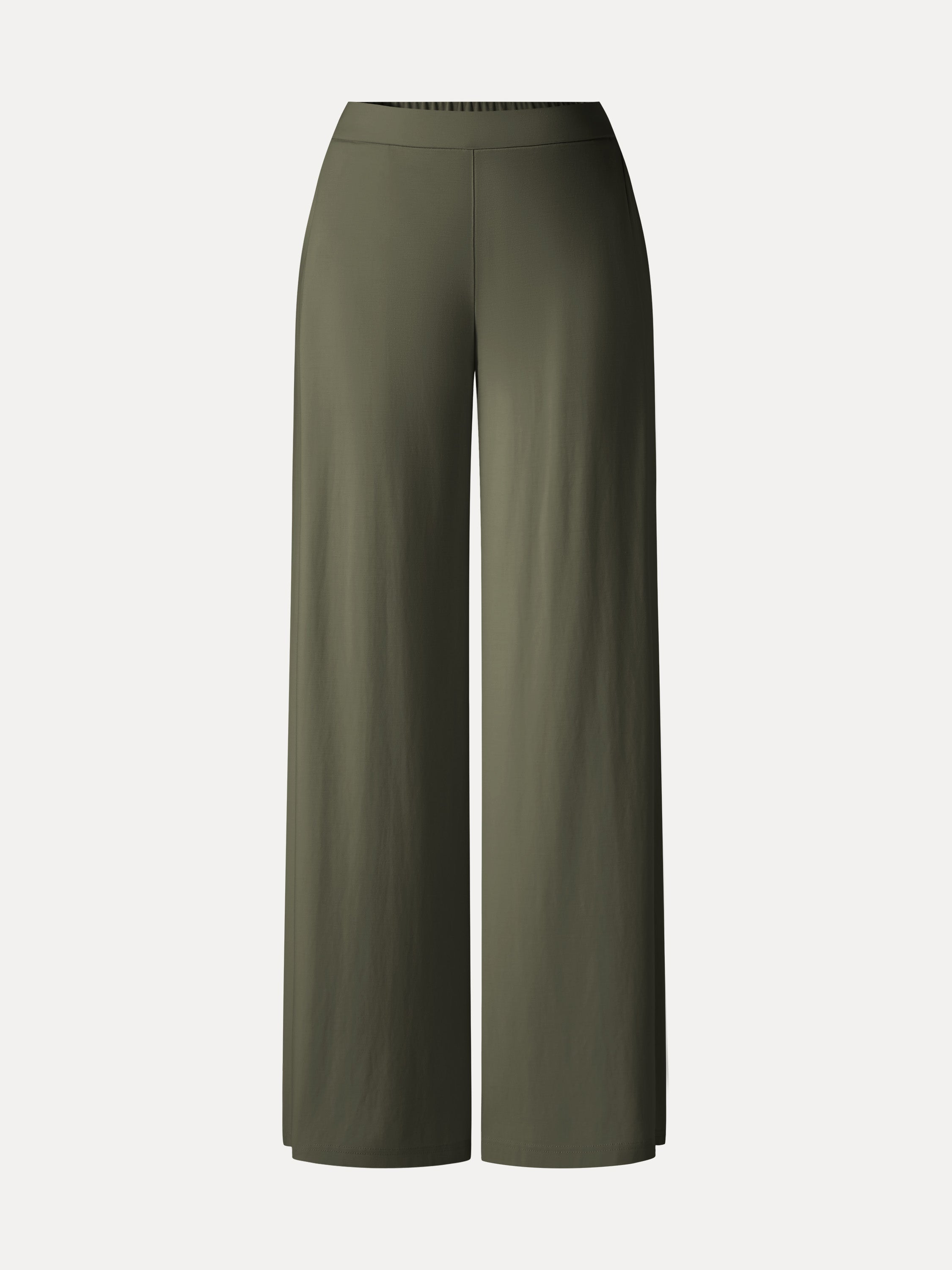 CoolTouch Ponte Mid Rise Wide Leg Pants with Pockets