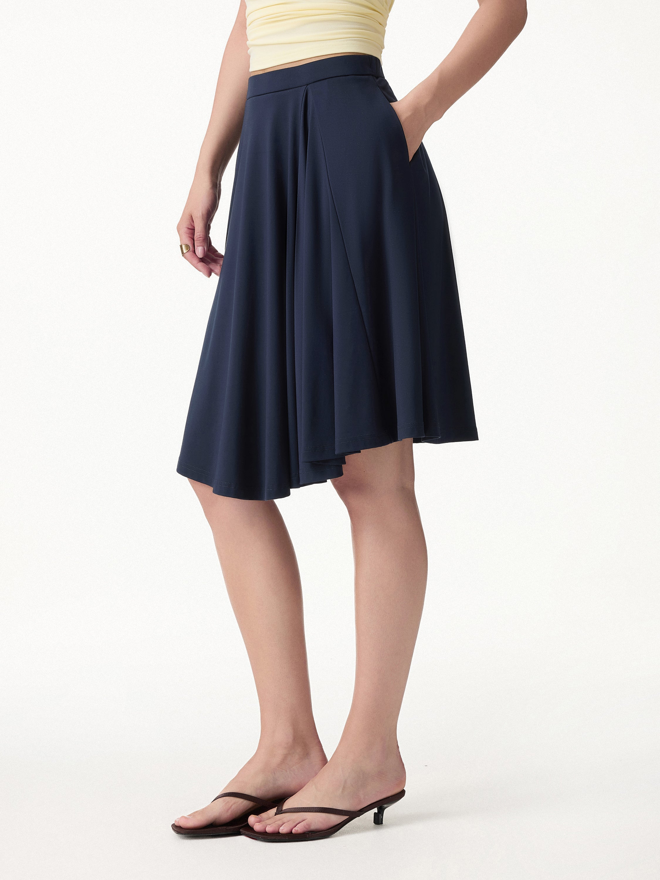 CoolTouch Ponte Circle Skirt with Pockets