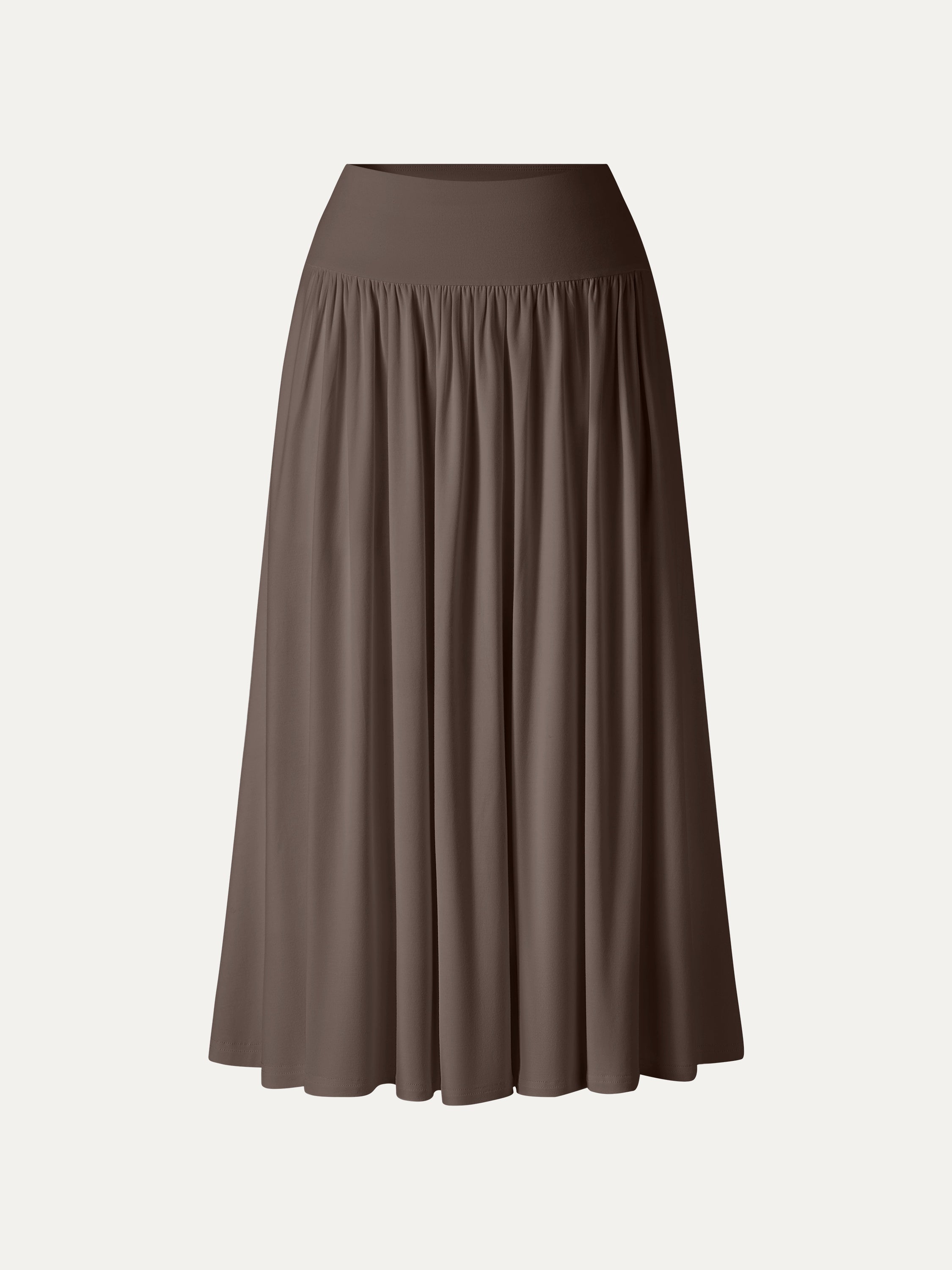 SkinKiss Mid Rise Gathered Midi Skirt with Pockets