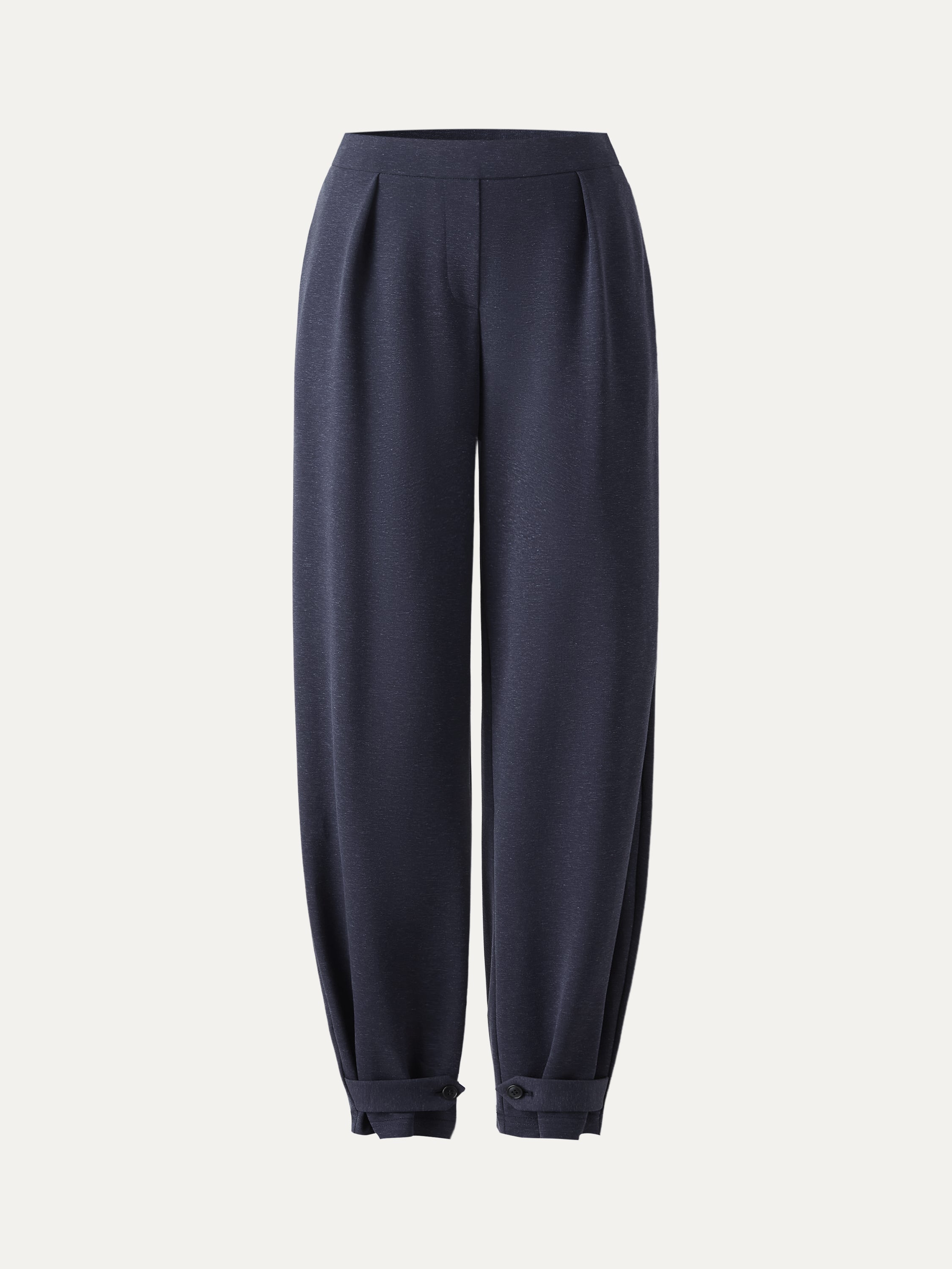Linen-Like Breathable Barrel Leg Pant