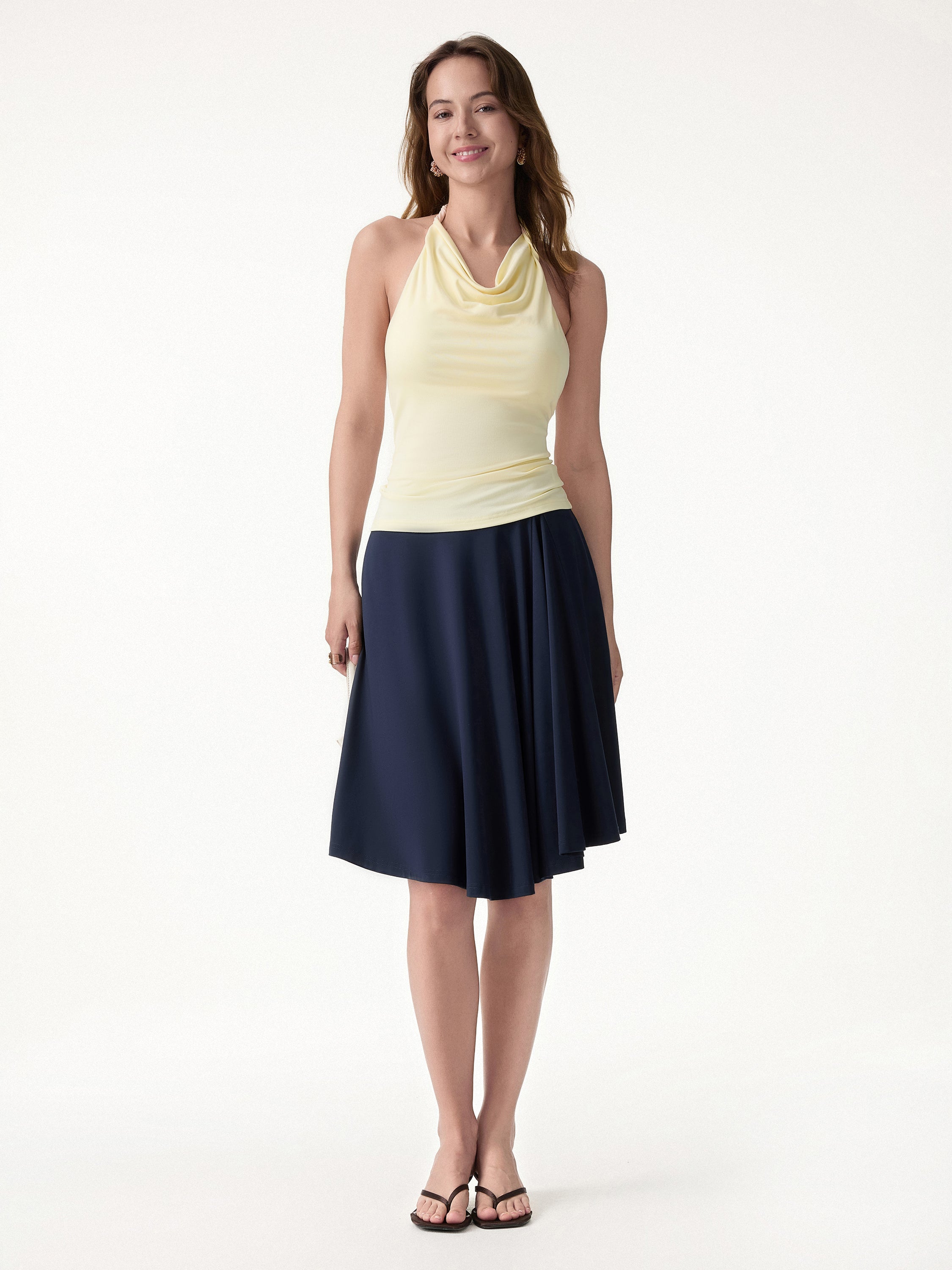 CoolTouch Ponte Circle Skirt with Pockets