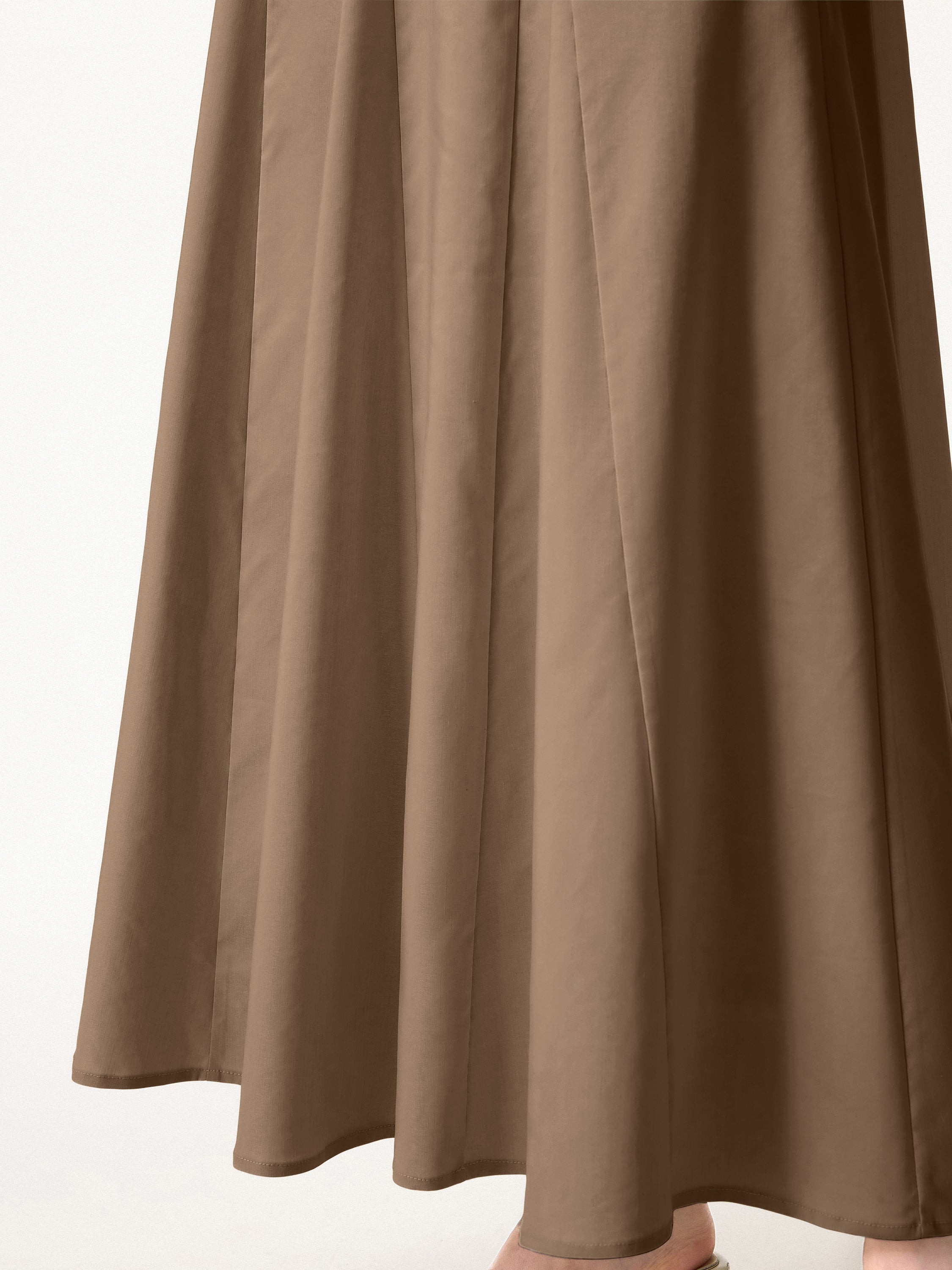 Wrinkle-Resistant Linen Blend Maxi Flare Skirt