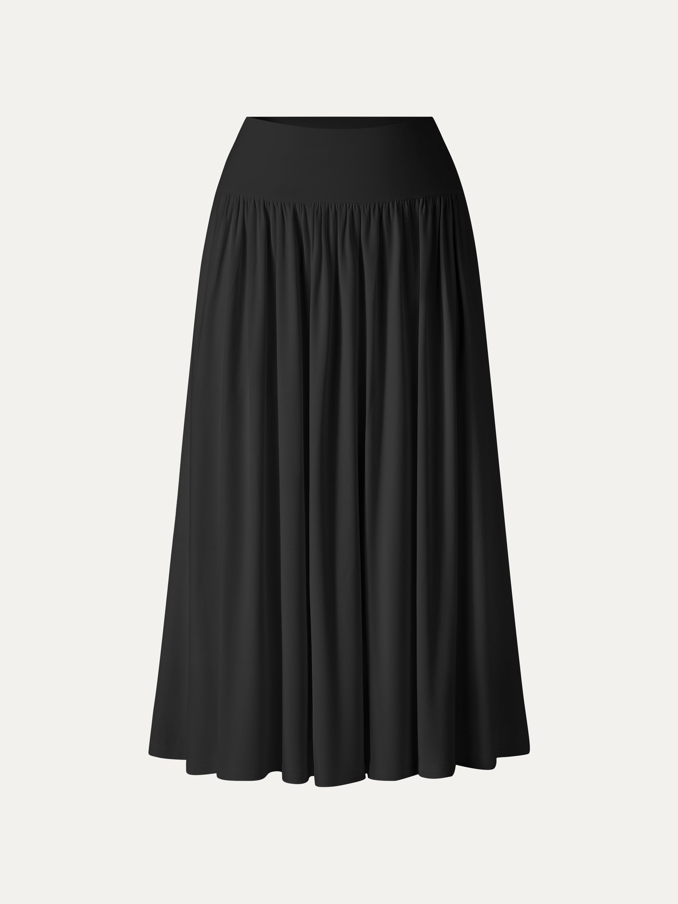 SkinKiss Mid Rise Gathered Midi Skirt with Pockets