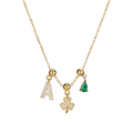 Emerald Klaver Ketting – productfoto