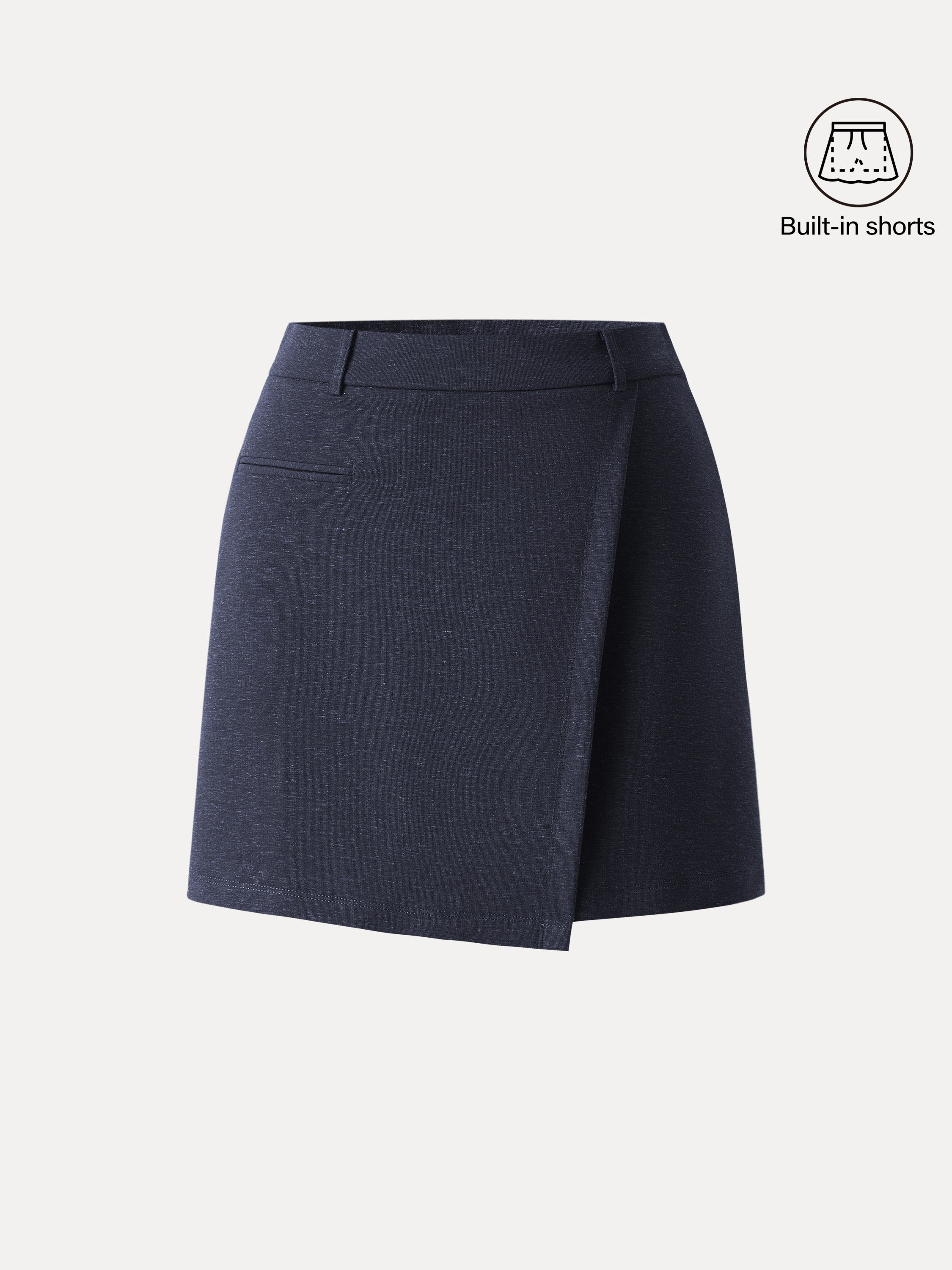 Cotton-Linen Blend Mini Skort