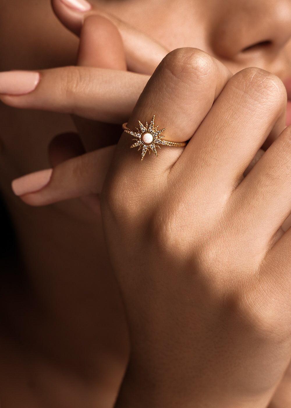 Léon Varel 18K Gold Plated North Star Ring