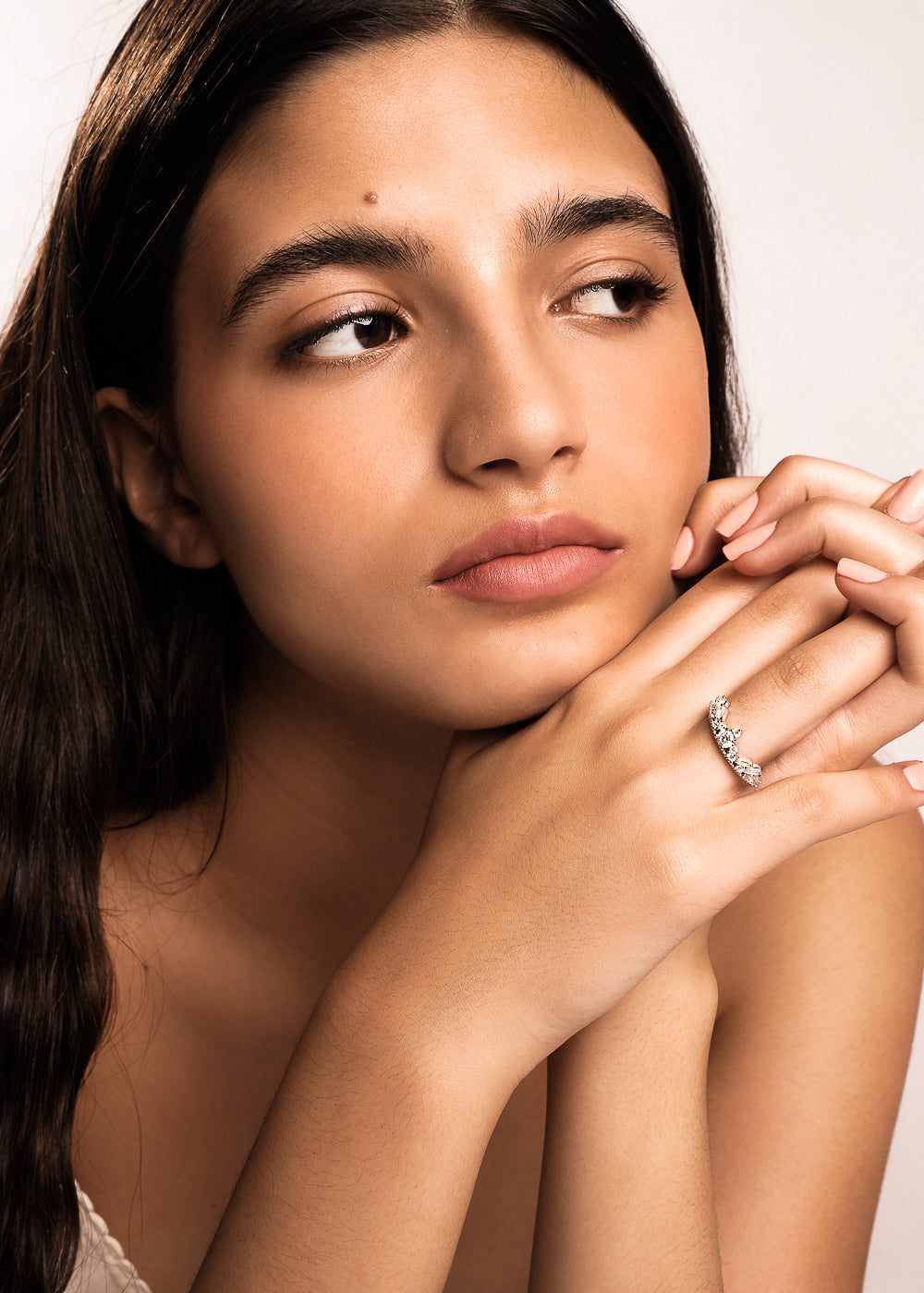 Léon Varel Treasure Crown Ring – 925 Sterling Silver Royal Wishbone Band